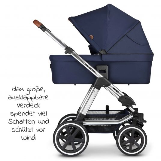 ABC Design 3in1 Stroller Set Viper 4 - incl. Baby Car Seat Tulip & XXL Accessory Pack - Diamond Edition - Navy