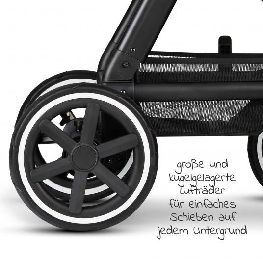 ABC Design 3in1 Kinderwagen-Set Viper 4 - inkl. Babyschale Tulip & XXL Zubehörpaket - Fashion Edition - Midnight