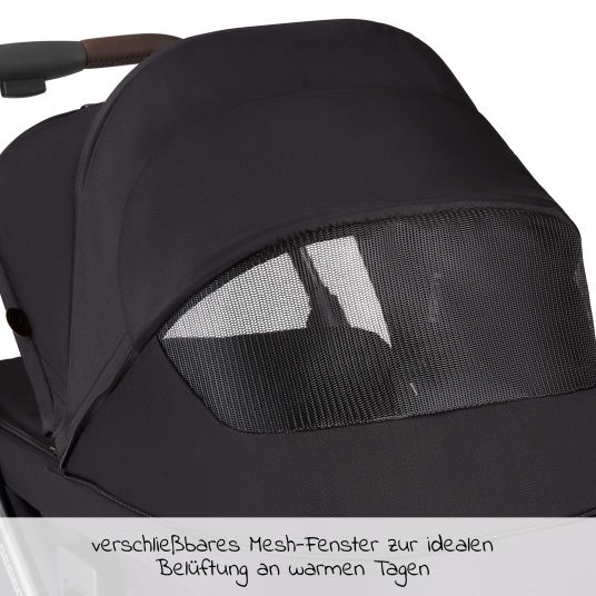 ABC Design Set passeggino 3in1 Viper 4 - incluso seggiolino auto Tulip e pacchetto accessori XXL - Fashion Edition - Midnight