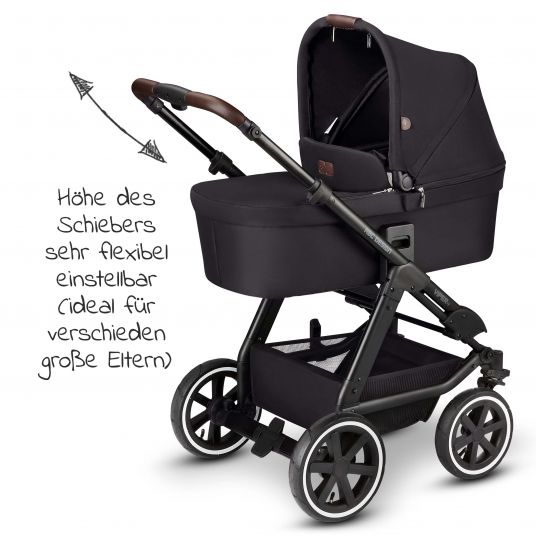 ABC Design 3in1 Kinderwagen-Set Viper 4 - inkl. Babyschale Tulip & XXL Zubehörpaket - Fashion Edition - Midnight