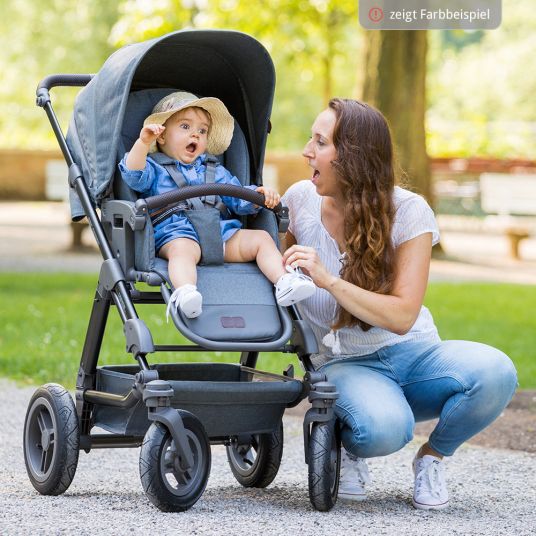 ABC Design 3in1 stroller set Viper 4 with air wheels - incl. baby car seat Tulip & XXL accessories package - Street