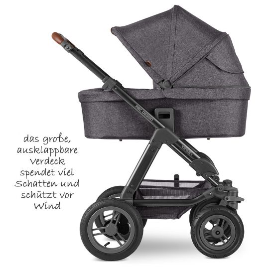 ABC Design 3in1 Kinderwagen-Set Viper 4 mit Lufträdern - inkl. Babyschale Tulip & XXL Zubehörpaket - Street
