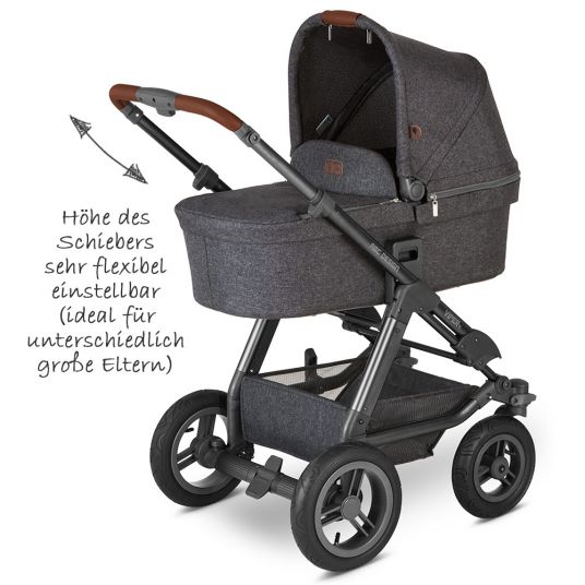ABC Design 3in1 Kinderwagen-Set Viper 4 mit Lufträdern - inkl. Babyschale Tulip & XXL Zubehörpaket - Street