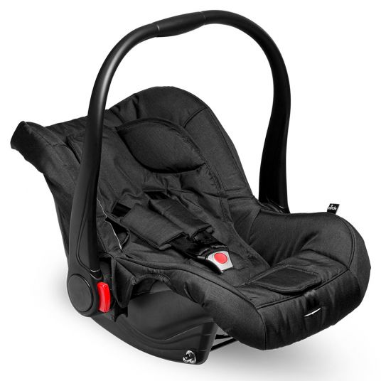 ABC Design 3in1 Kinderwagenset Catania 4 - inkl. Babywanne, Autositz, Wickeltasche & Beindecke - Woven Black