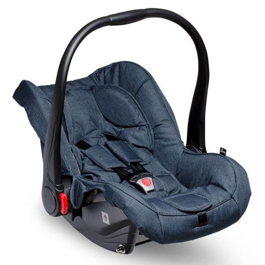 ABC Design 3in1 stroller set Catania 4 - incl. baby bath, car seat, changing bag & leg cover - Woven Navy