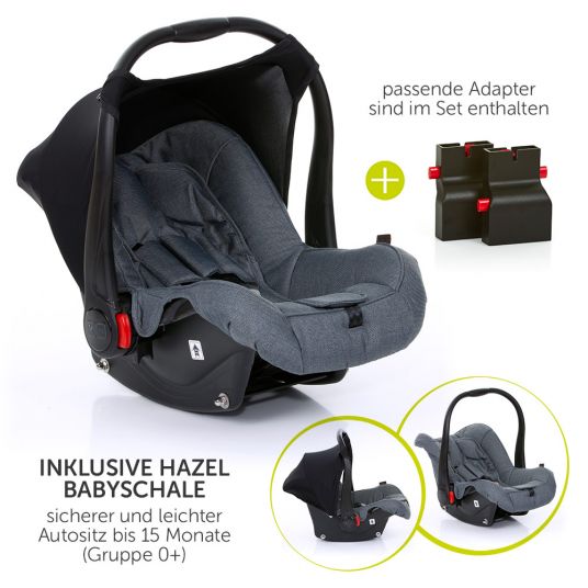 ABC Design 3in1 stroller set Condor 4 - incl. car seat, baby bath, sport seat, change color set Ice & accessories package - Mountain