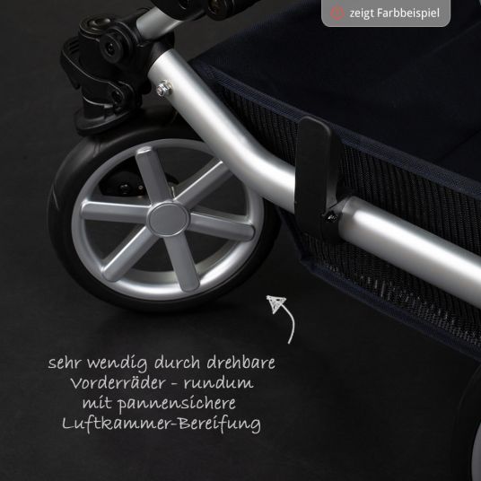 ABC Design Set passeggino Condor 4 3in1 - incluso seggiolino auto, navicella, seggiolino sportivo, set cambio colore Ice e confezione accessori - Mountain