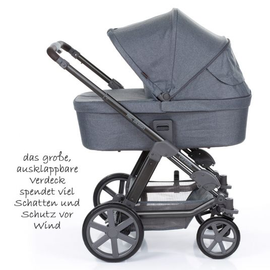ABC Design 3in1 Kinderwagenset Condor 4 - inkl. Autositz, Babywanne, Sportsitz, Wechsel-Farbset Rose & Zubehörpaket - Mountain