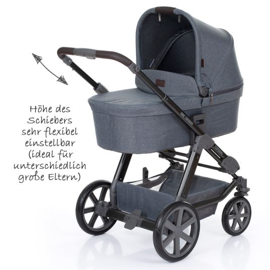 ABC Design 3in1 Kinderwagenset Condor 4 - inkl. Autositz, Babywanne, Sportsitz, Wechsel-Farbset Rose & Zubehörpaket - Mountain