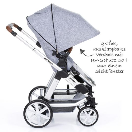 ABC Design 3in1 stroller set Condor 4 - incl. baby bath, sport seat, infant carrier & accessories package - Graphite Grey