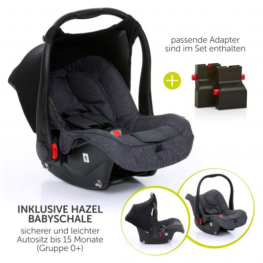 ABC Design 3in1 stroller set Condor 4 - incl. baby bath, sport seat, infant carrier & accessories package - Street