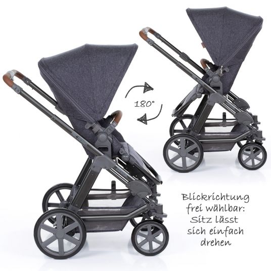 ABC Design 3in1 Kinderwagenset Condor 4 - inkl. Babywanne, Sportsitz, Babyschale & Zubehörpaket - Street