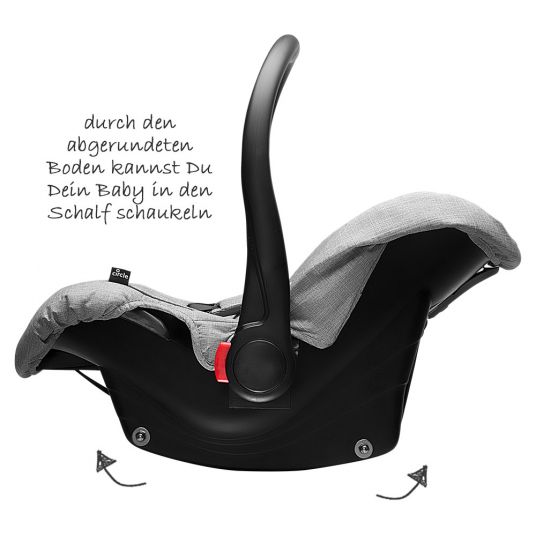ABC Design 3in1 stroller set Merano 4 - incl. baby bath & car seat - Woven Grey