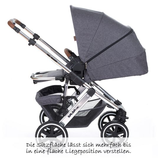 ABC Design 3in1 Stroller Set Salsa 4 Air - Diamond Special Edition - incl. Baby Carrycot, Infant Carrier & Accessory Pack - Asphalt