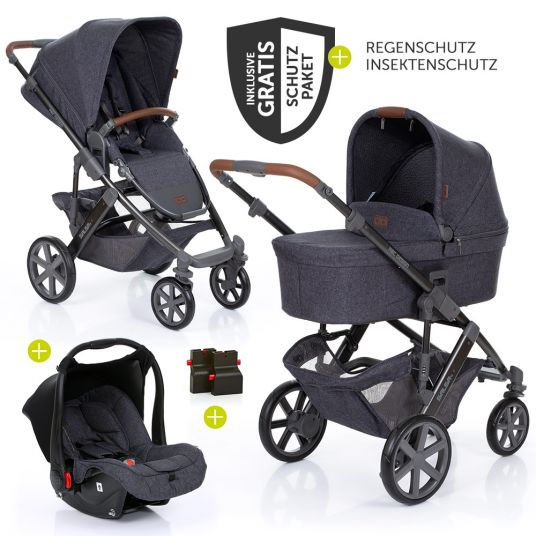 ABC Design 3in1 stroller set Salsa 4 - incl. baby bath, sport seat, infant carrier & accessories package - Street
