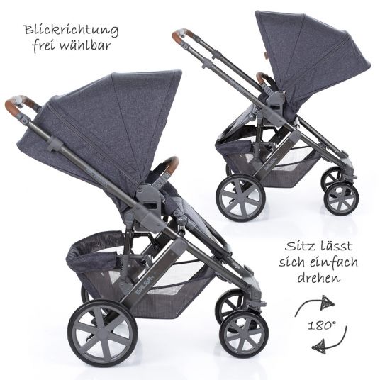 ABC Design 3in1 Kinderwagenset Salsa 4 - inkl. Babywanne, Sportsitz, Babyschale & Zubehörpaket - Street