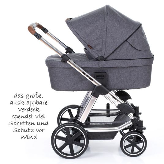 ABC Design 3in1 Stroller Set Turbo 4 T - Diamond Special Edition - incl. Carrycot, Carrycot & Accessory Pack - Asphalt