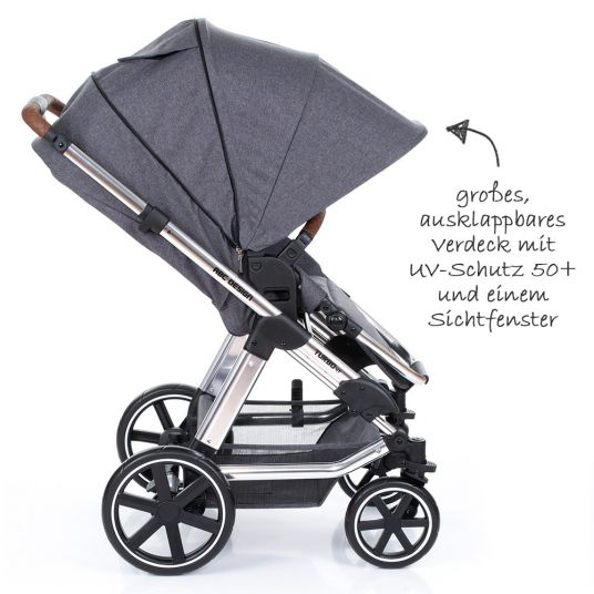 ABC Design 3in1 Stroller Set Turbo 4 T - Diamond Special Edition - incl. Carrycot, Carrycot & Accessory Pack - Asphalt