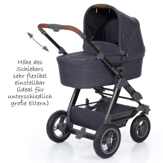 ABC Design 3in1 Kinderwagenset Viper 4 mit Lufträdern - inkl. Babywanne, Babyschale & Zubehörpaket - Street