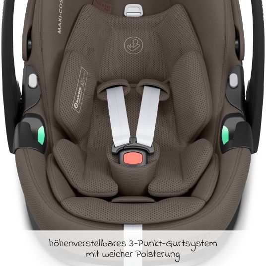 ABC Design 3in1 Kombi-Kinderwagen-Set Samba 2 All in One Set inkl. Maxi Cosi Pebble Pro2, Babywanne, Sportsitz, Adapter - Pure - Nature