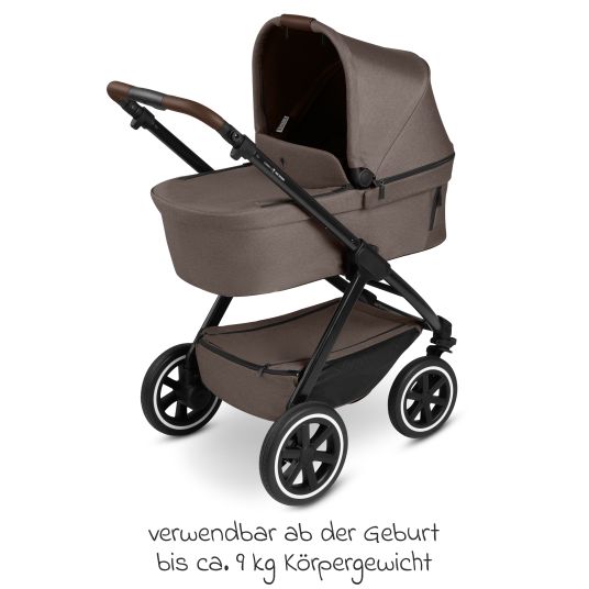 ABC Design 3in1 Kombi-Kinderwagen-Set Samba 2 All in One Set inkl. Maxi Cosi Pebble Pro2, Babywanne, Sportsitz, Adapter - Pure - Nature