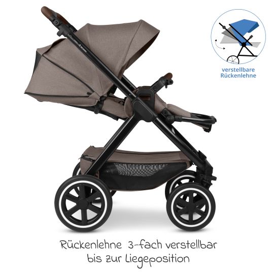 ABC Design 3in1 Kombi-Kinderwagen-Set Samba 2 All in One Set inkl. Maxi Cosi Pebble Pro2, Babywanne, Sportsitz, Adapter - Pure - Nature