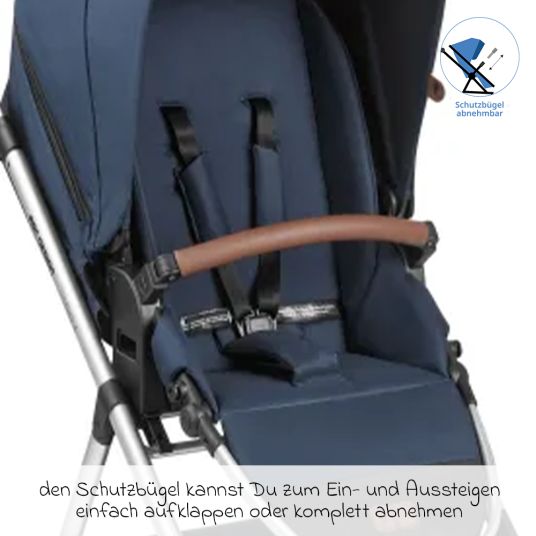 ABC Design 3in1 Kombi-Kinderwagen-Set Timbo 4 mit Babywanne, Sportsitz, Babyschale Tulip & Adapter - Ocean