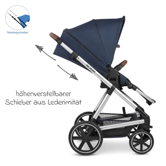 ABC Design 3in1 Kombi-Kinderwagen-Set Timbo 4 mit Babywanne, Sportsitz, Babyschale Tulip & Adapter - Ocean