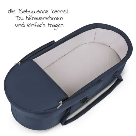 ABC Design 3in1 Kombi-Kinderwagen-Set Timbo 4 mit Babywanne, Sportsitz, Babyschale Tulip & Adapter - Ocean