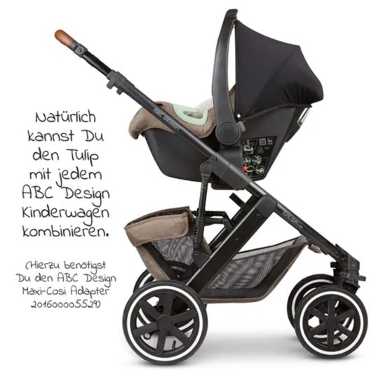 ABC Design Babyschale Tulip (Autositz Gruppe 0+) - Fashion Edition - Nature