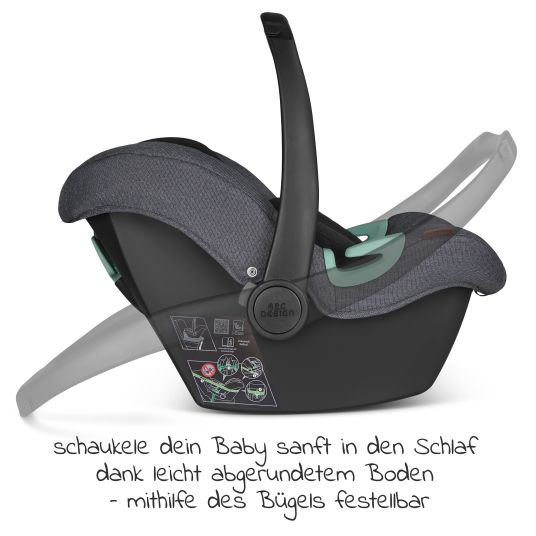ABC Design Babyschale Tulip (Autositz Gruppe 0+ / i-Size) - Asphalt