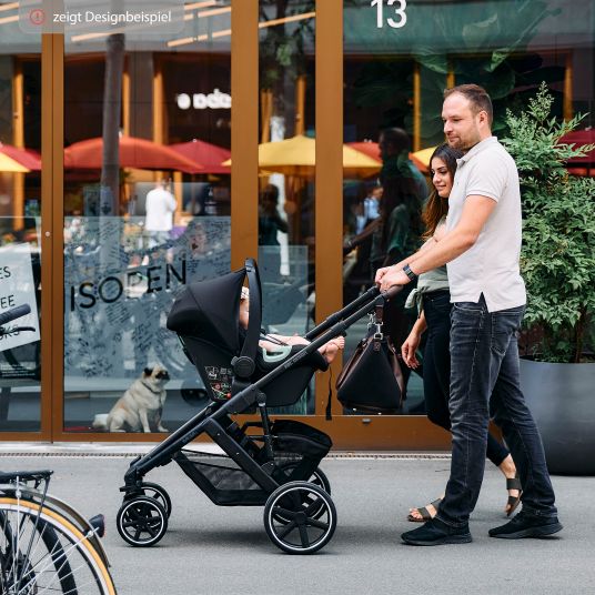 ABC Design Tulip i-Size infant car seat from birth - 15 months (45 cm - 85 cm) incl. sun canopy & seat reducer - Black