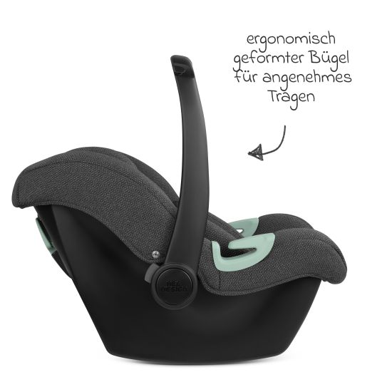 ABC Design Tulip i-Size infant car seat from birth - 15 months (45 cm - 85 cm) incl. sun canopy & seat reducer - Bubble