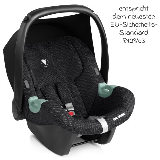 ABC Design Tulip i-Size infant car seat from birth - 15 months (45 cm - 85 cm) incl. sun canopy & seat reducer - Bubble