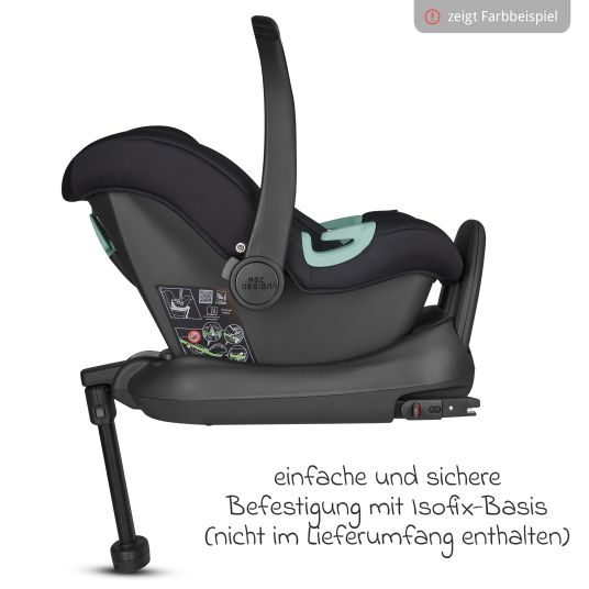 ABC Design Tulip i-Size infant car seat from birth - 15 months (45 cm - 85 cm) incl. sun canopy & seat reducer - Bubble