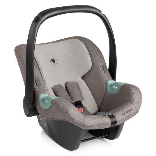 ABC Design Tulip i-Size infant car seat from birth - 15 months (45 cm - 85 cm) incl. sun canopy & seat reducer - Nature