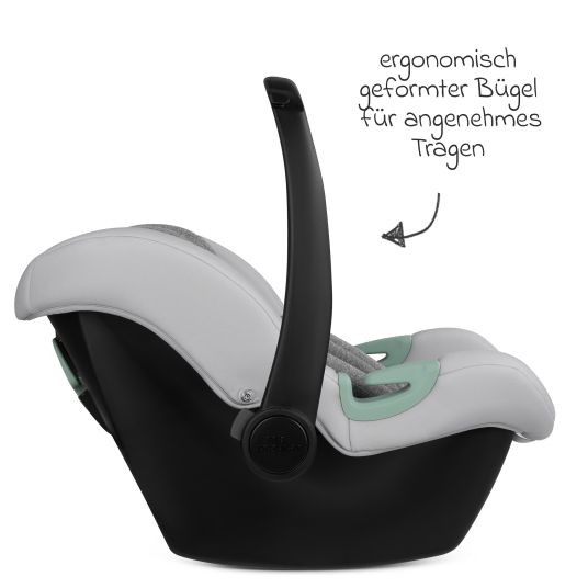 ABC Design Tulip i-Size infant car seat from birth - 15 months (45 cm - 85 cm) incl. sun canopy & seat reducer - Pearl