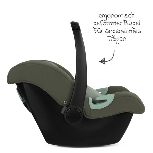 ABC Design Tulip i-Size infant car seat from birth - 15 months (45 cm - 85 cm) incl. sun canopy & seat reducer - Sage