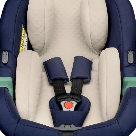 ABC Design Baby car seat Tulip incl. additional hood (car seat group 0+) - Diamond Edition - Navy
