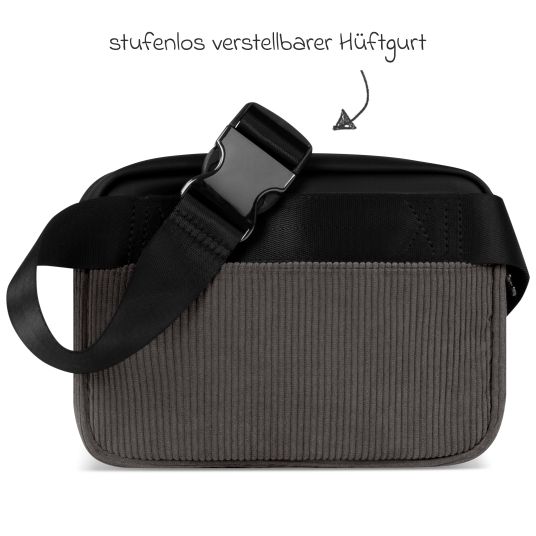 ABC Design Brust- und Hüfttasche Hip Bag mit verstellbarem Gurt - Almond