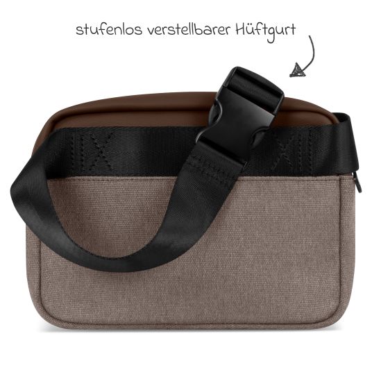 ABC Design Brust- und Hüfttasche Hip Bag mit verstellbarem Gurt - Pure - Nature