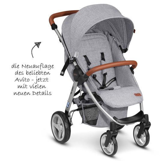 ABC Design Buggy & Stroller Avito - Style (with recline function, slider height adjustable) - Graphite Grey