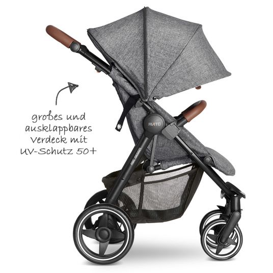 ABC Design Buggy & Stroller Avito - Style (with recline function, slider height adjustable) - Street Light Grey