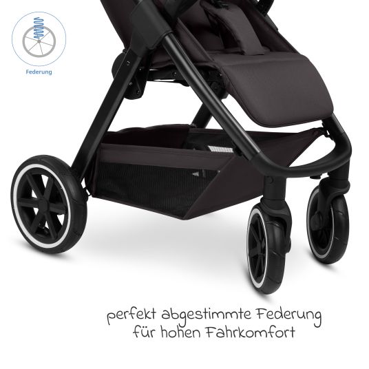 ABC Design Buggy & pushchair Avus 2 Air with pneumatic wheels, one-hand folding and height-adjustable push bar - Falcon