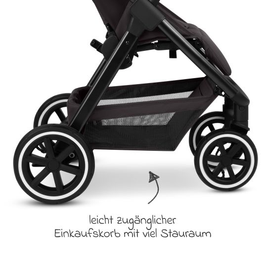 ABC Design Buggy & pushchair Avus 2 Air with pneumatic wheels, one-hand folding and height-adjustable push bar - Falcon