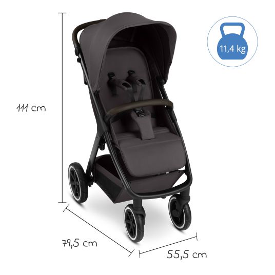 ABC Design Buggy & pushchair Avus 2 Air with pneumatic wheels, one-hand folding and height-adjustable push bar - Falcon