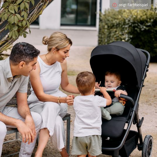 ABC Design Buggy & pushchair Avus 2 Air with pneumatic wheels, one-hand folding and height-adjustable push bar - Falcon