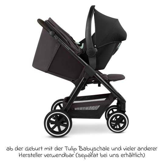 ABC Design Buggy & pushchair Avus 2 Air with pneumatic wheels, one-hand folding and height-adjustable push bar - Falcon