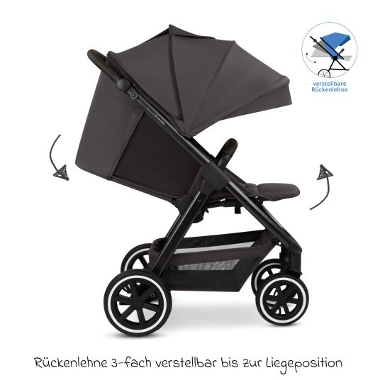 ABC Design Buggy & pushchair Avus 2 Air with pneumatic wheels, one-hand folding and height-adjustable push bar - Falcon