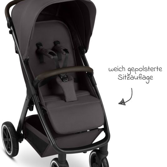 ABC Design Buggy & pushchair Avus 2 Air with pneumatic wheels, one-hand folding and height-adjustable push bar - Falcon